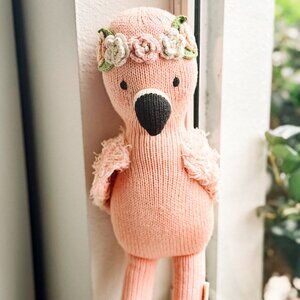 Cuddle and Kind Flamingo Knit Plush Doll 13 Inch Toy